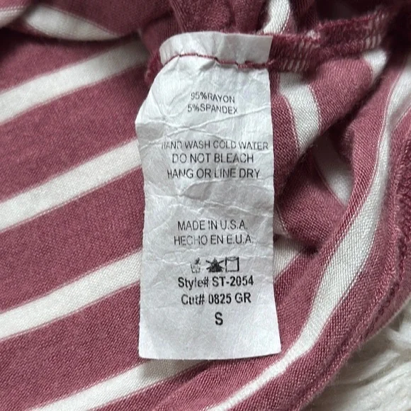 Magic Fit Striped Short Sleeve Top 💗 Pink & Ivory - Picture 13 of 13